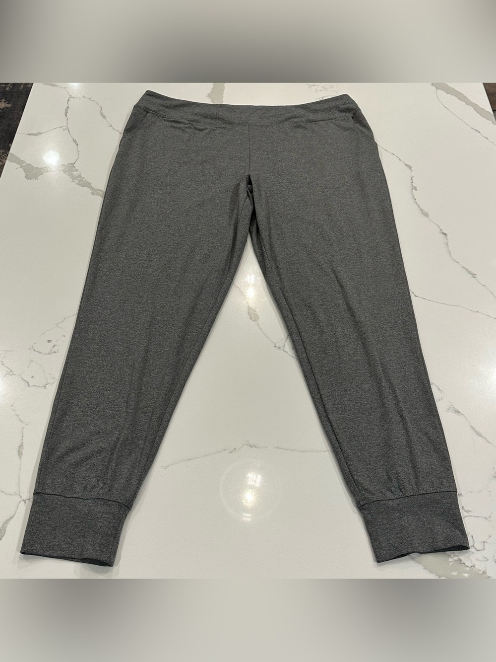 Crane Performance Cuffed Jogger Pants Gray Mens L Athletic Tapered Stretch Sport